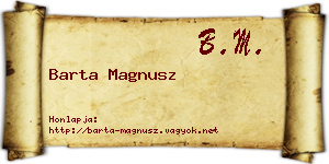 Barta Magnusz névjegykártya